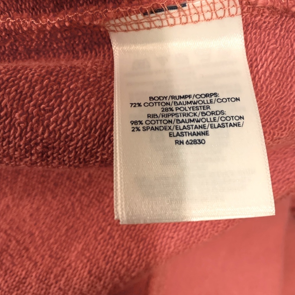 LANDSEND Wms Serious Sweats French Terry SWEATSHIRT TUNIC Soft Mojave Rose - Picture 2 of 2
